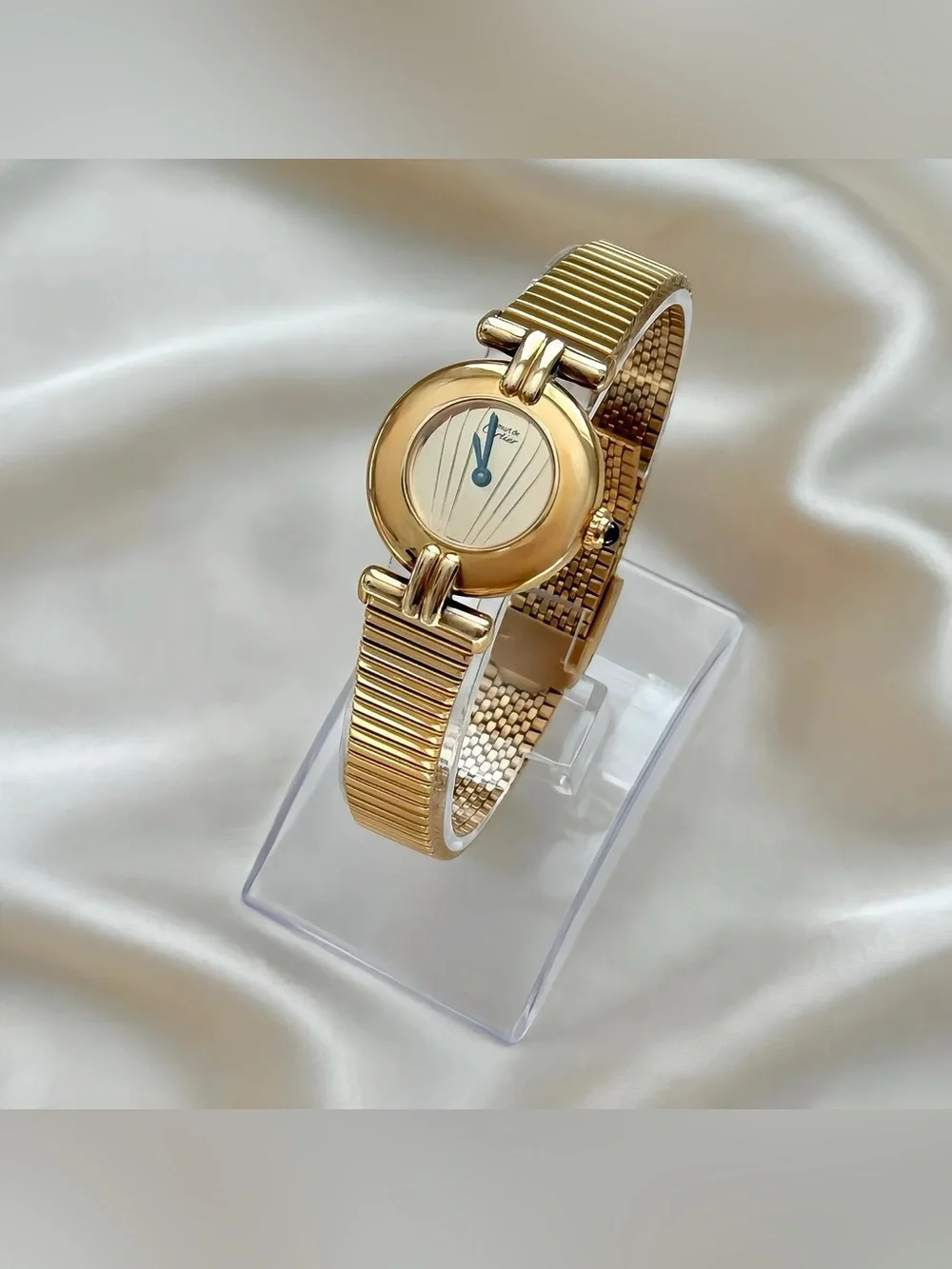 AUTHENTIC RARE VINTAGE CARTIER GOLD WATCH - WITH BOX